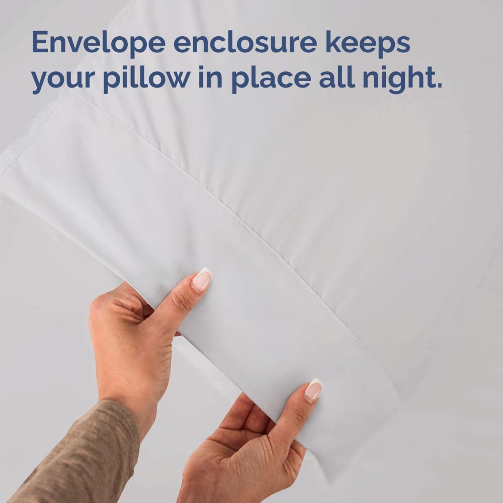 Queen Pillow Cases - 4 Pack - Super Soft Pillowcase Covers - Envelope Enclosure - Hotel Quality Pillow Protectors - Wrinkle Free, Shrink & Stain Resistant - Machine Washable - 20" x 30" (French Grey)