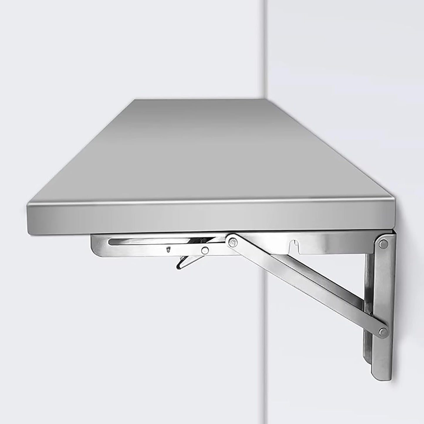 Stainless Steel Folding Wall Shelf,Stainless Steel Wall Mount Folding Table, Wall-Mounted Folding Table,for Laundry Room,Kitchen, Restaurant,Folding Design,Space Saving. (Size : L80*W40cm)
