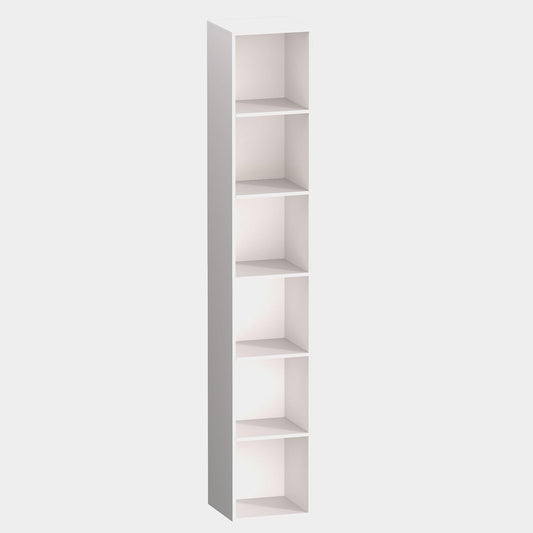 6 Cube Storage Organizer, 6 Tier Vertical Cube Bookcase Freestanding Storage Display Organizer for Home Office, Six Cubes Open Shelf Bookshelf (White, 6 Cube)