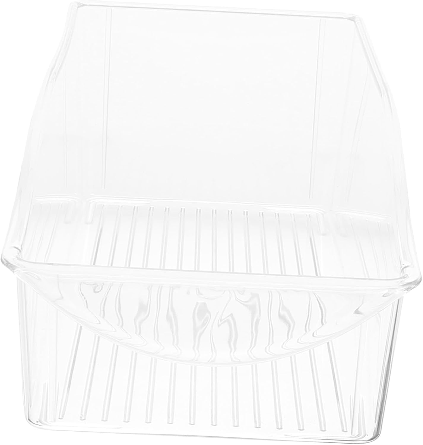 Clear Refrigerator Drawer Organizer Box for Kitchen Fridge Storage Food-grade Transparent Container for Vegetables Fruits Noodles and Meal Prep Space-saving Fridge Organizer