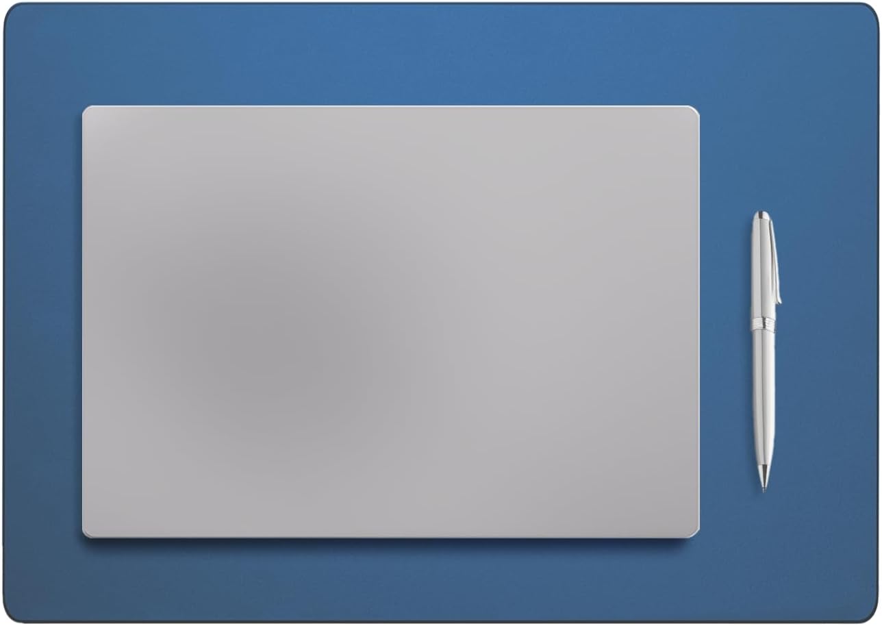 Jotsome Leather Desk Pad Mat, Non-Slip Desk Blotter Pad - Desk Protector for Office, Home, Lap Desk, Laptop, and Desktop, Gift for The Holidays or Christmas (Midnight Blue, 17" x 12")