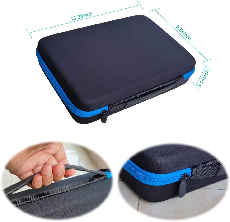 Battery Organizer Storage Case with Tester:Battery Holder Box Garage Organizer Battery Vault Daddy Box with Zipper Mesh Pocket Fit for 18650 Batteries AA AAA C D 9V etc