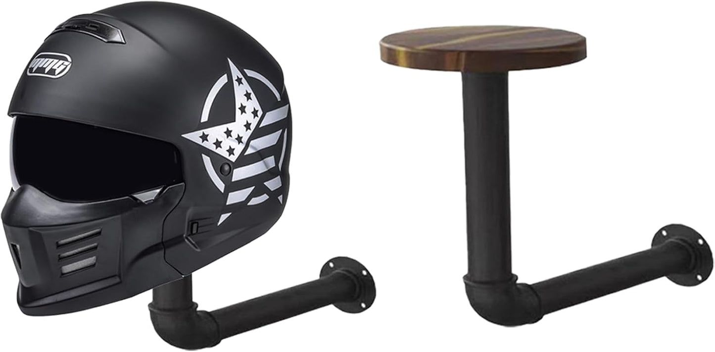 Motorcycle Helmet Holder,Helmet Holder Wall Mount Easy Storage for Motorcycle Helmets,Hats, Baseball and Rugby Helmets