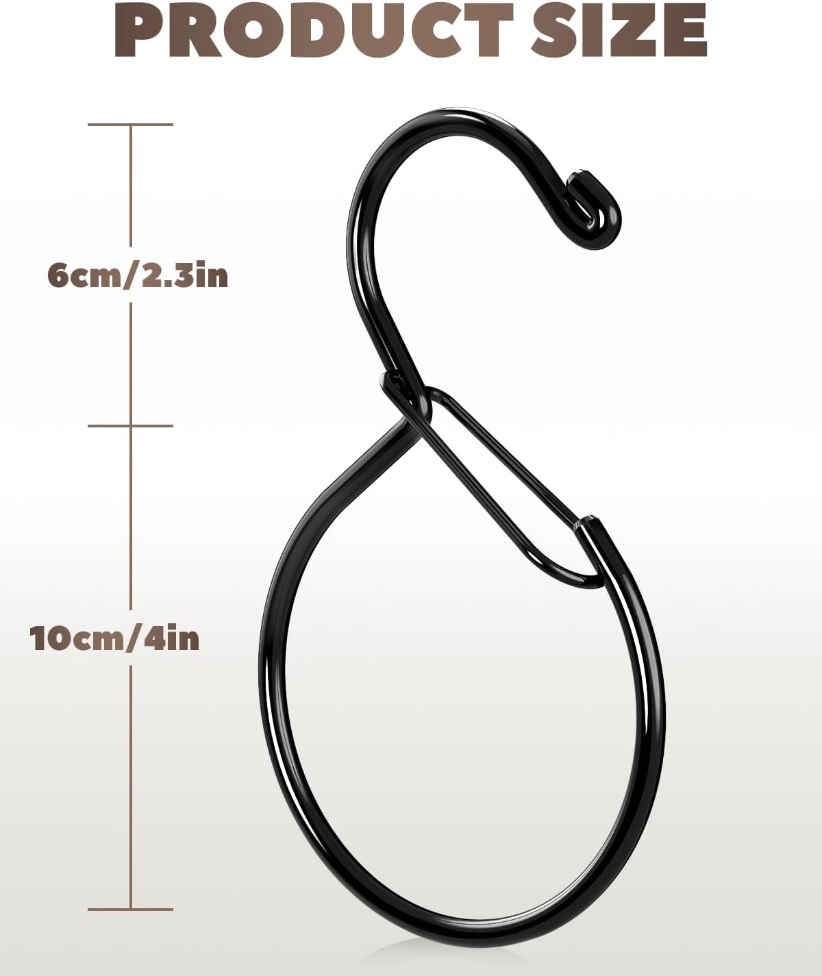 6 Pack Belt Hanger, Tie Hanger & Belt Organizer, Waterproof Belt Hanger for Closet, Ties, Scarves, Bags & Accessories, Keeps Closet Neat & Organized, Black