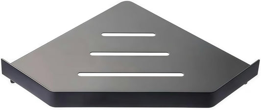 Lavatory Bathroom Corner 304 Stainless Steel Shelf Wall Mount Triangular, Soap Holder,Black