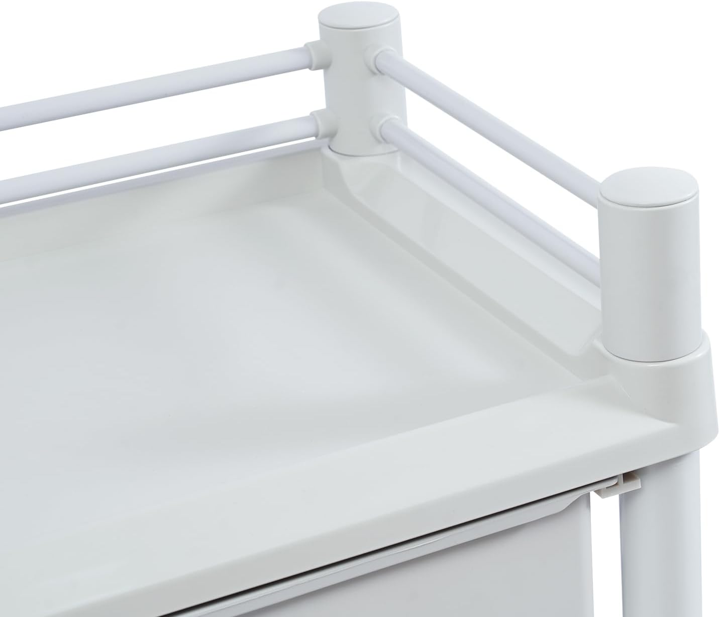 Medical Mobile Trolley Cart, Salon Storage Cart Movable Organizer Rolling Beauty Organizer Trolley 2 Foot-Operated Locking Castors 3 Open-Fronted Drawers 2 Waste Bins 176.37 Lbs Load Capacity