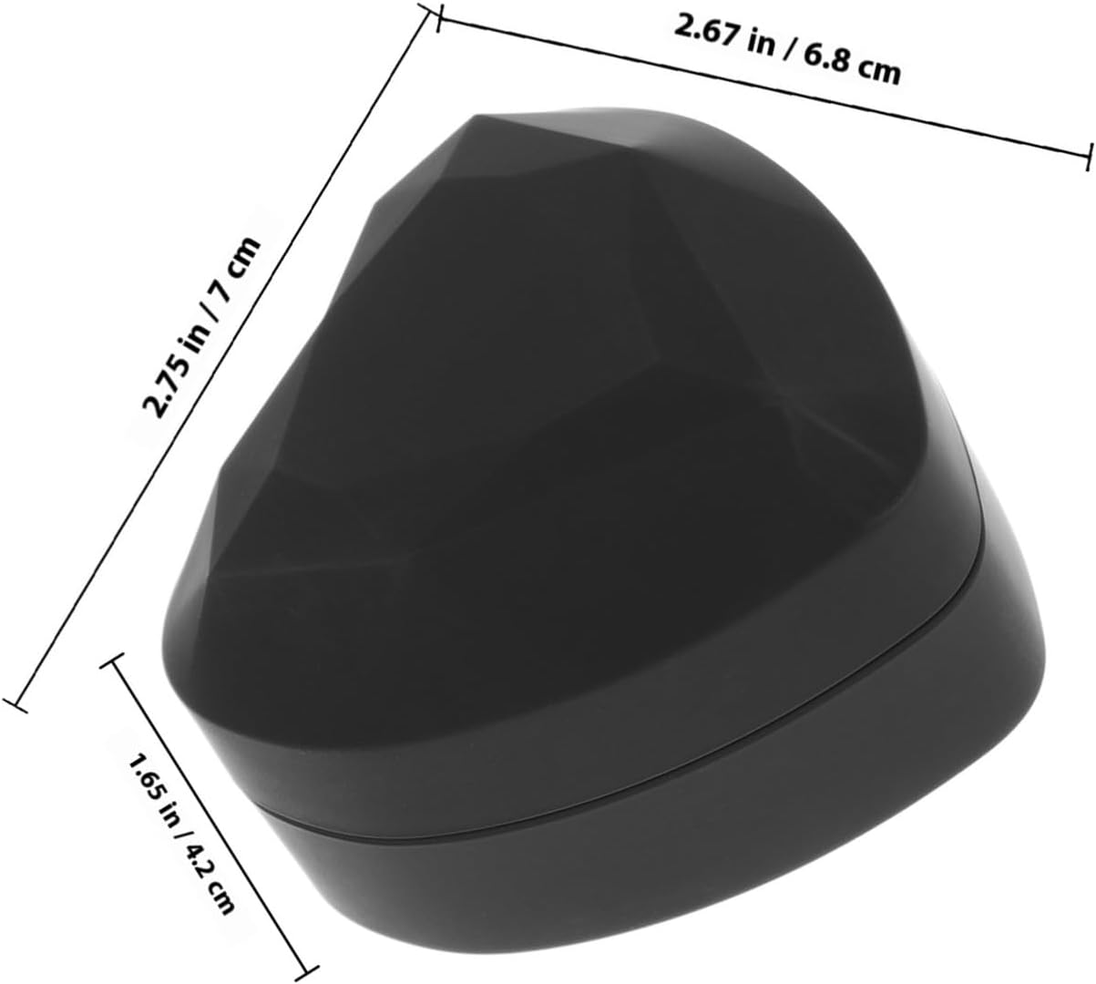 Heart Shaped Jewelry Box with LED Light Ring Case for Engagement Wedding Proposal Versatile Storage for Rings Earrings Necklaces Romantic Black Display Organizer