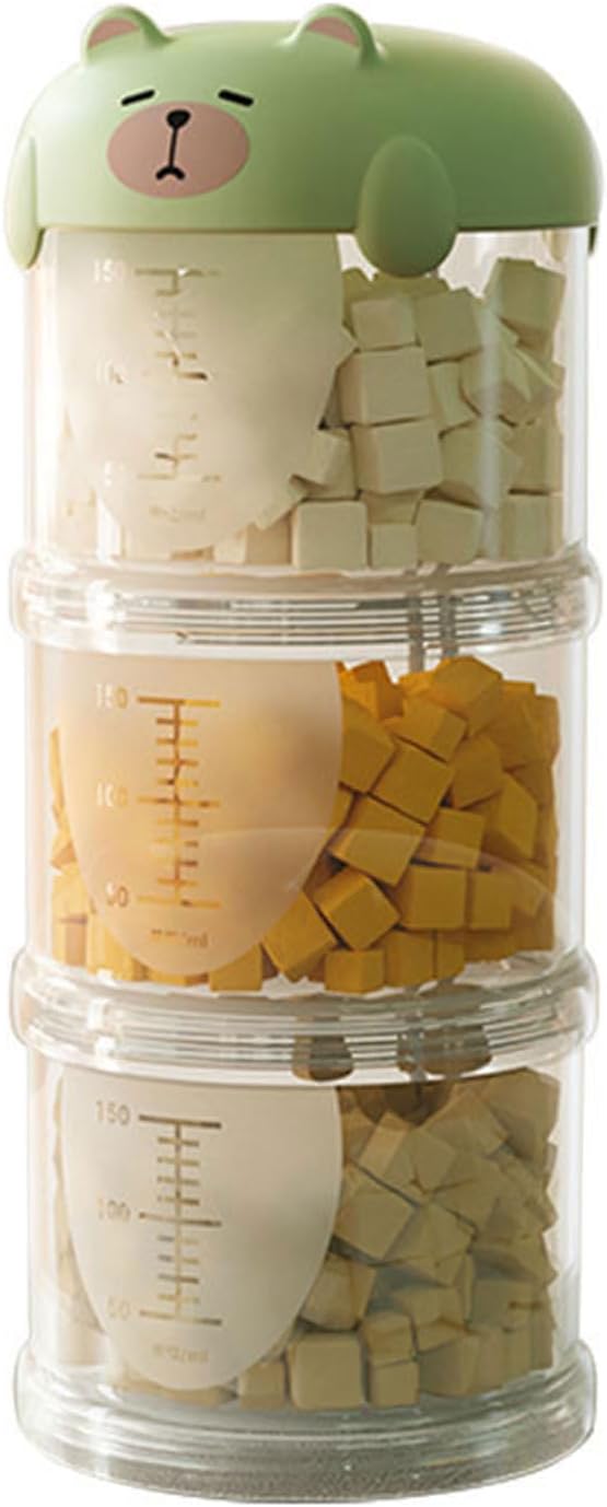 Visible Tiered Pet Treat Storage Box with Cartoon Design Cover for Dry Food and Accessories Feeding Accessories