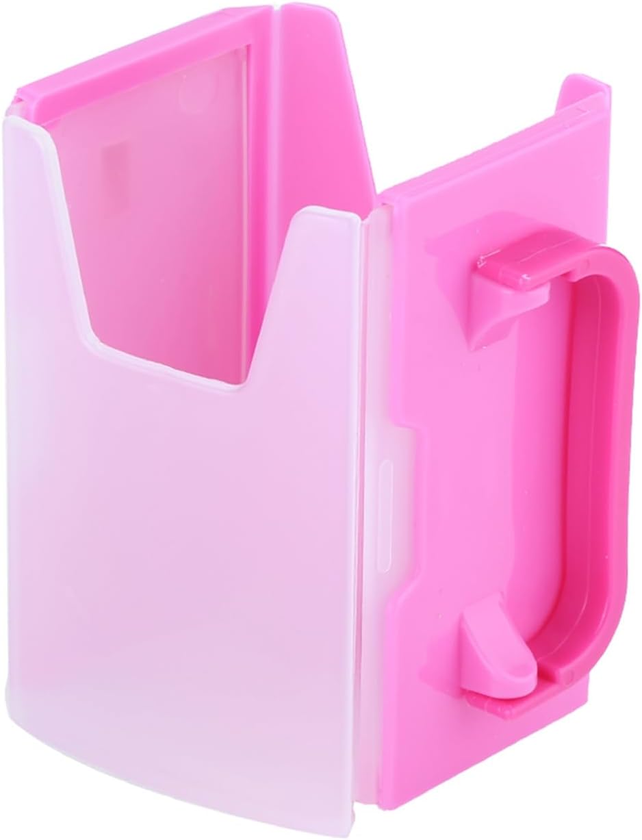 Spill Proof Milk Holder, Adjustable Milk Carton Holder with Handle for Kid Child (Green (Red)
