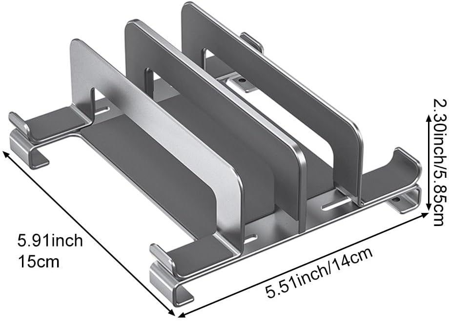 Vertical Laptop Stand Holder, Compatible Desktop Laptop Holder, Adjustable Notebook Dock, 3 in 1 Computer Stand for Laptop/Tablet