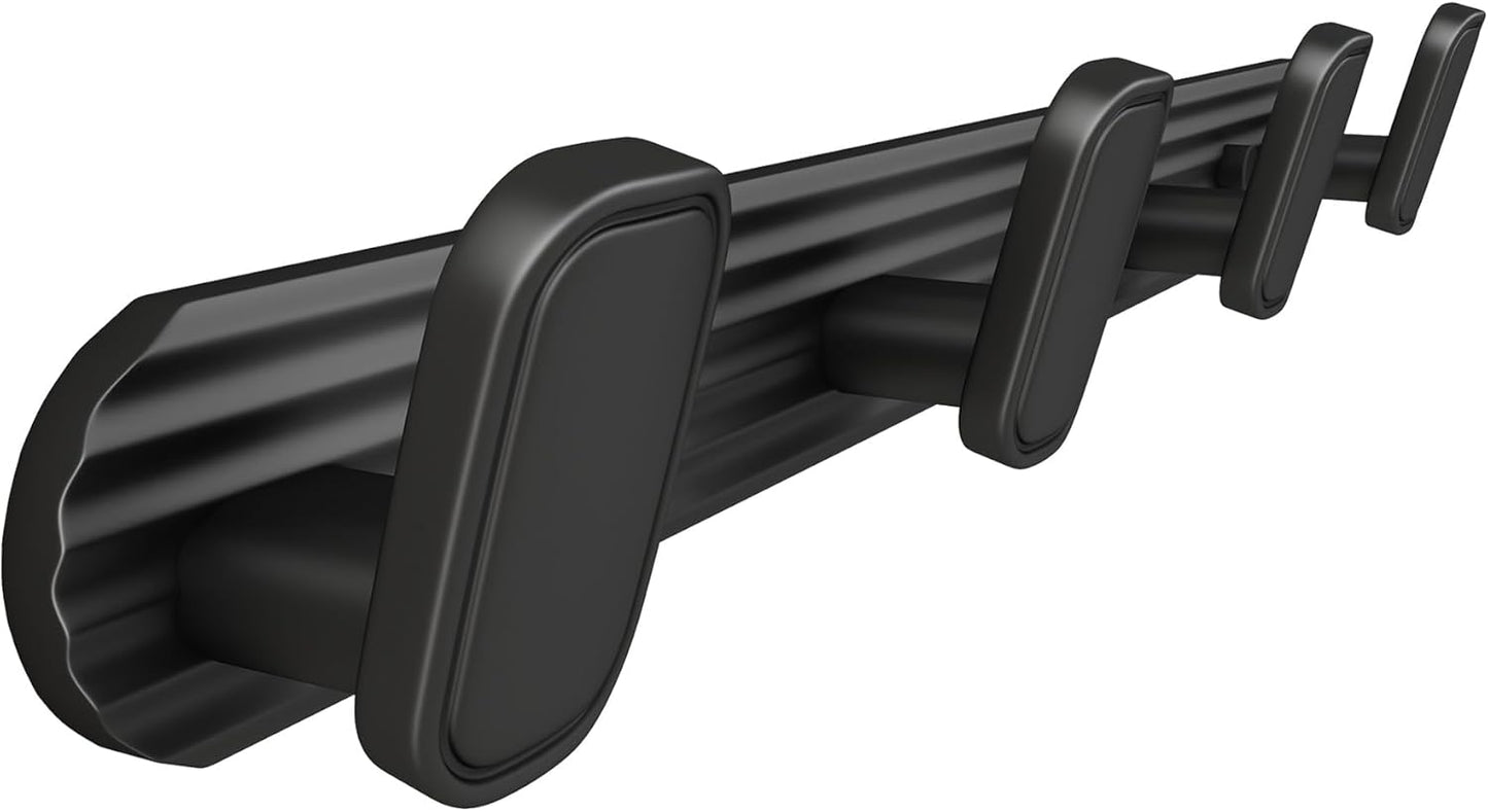 Coat Rack Wall Mount Black, 4 Hooks Rack Metal Coat Hanger Wall for Hanging Hat Purse and Robes, Towel Hook for Bathrooms and Entryway (1 Pack)
