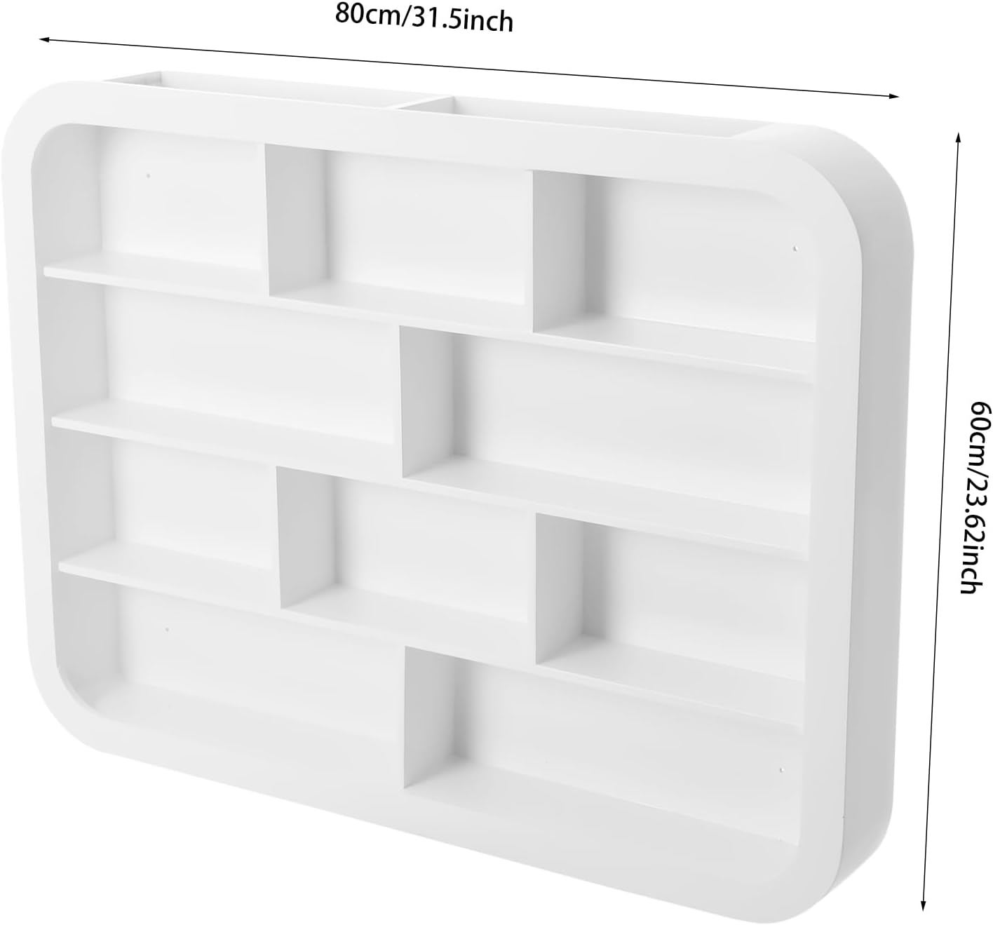 Wall Mounted Nail Polish Racks 4 Tier Hanging Nail Polish Storage Holder Cosmetic Display Stand Nail Polish Shelf Organizer for Home Salon Business Spa