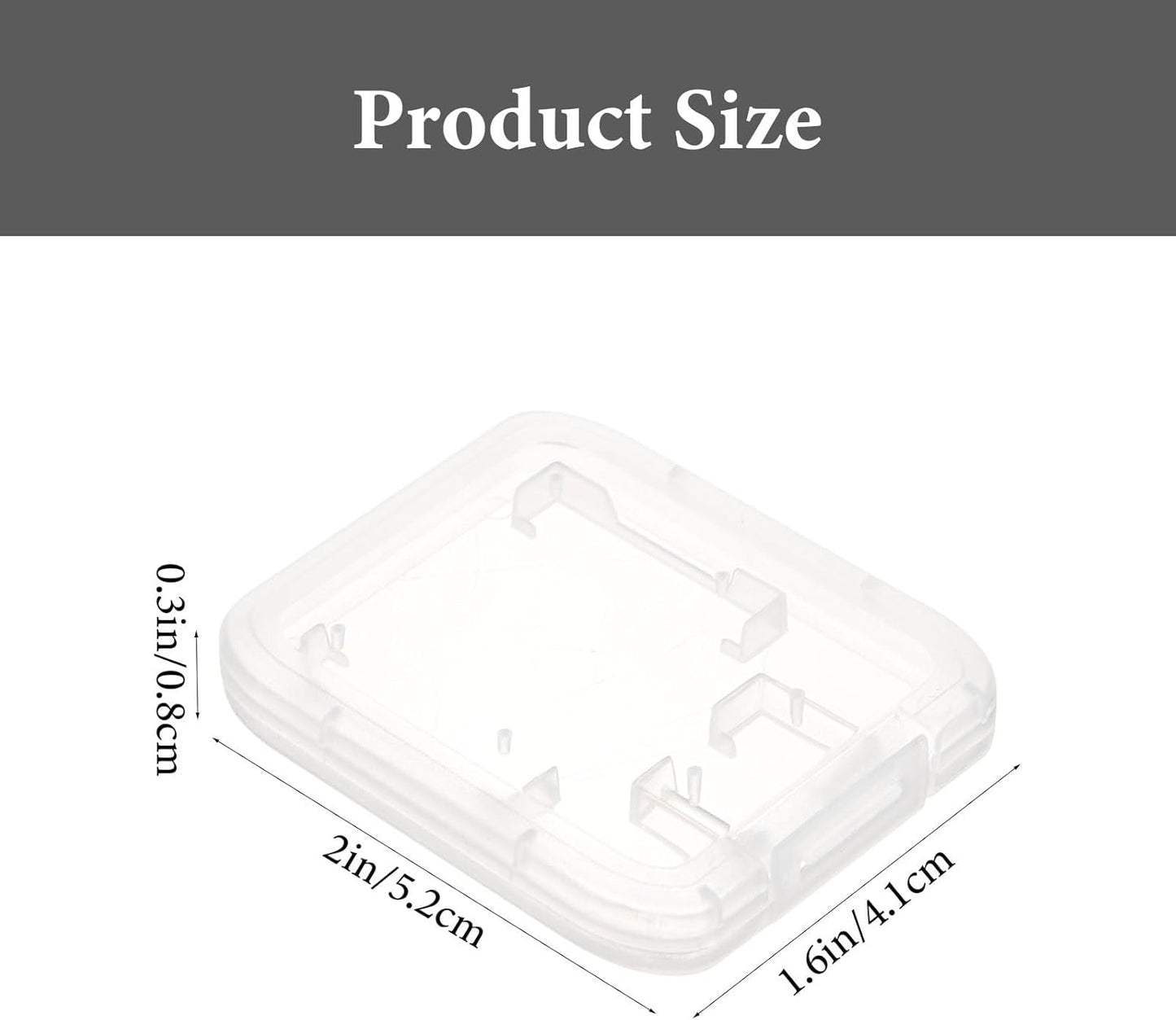 BESPORTBLE 24pcs 24pcs Transparent Memory Card Storage Case with Cover Compatible Card Organizer Box Lightweight Portable Holder for Secure Storage and Protection