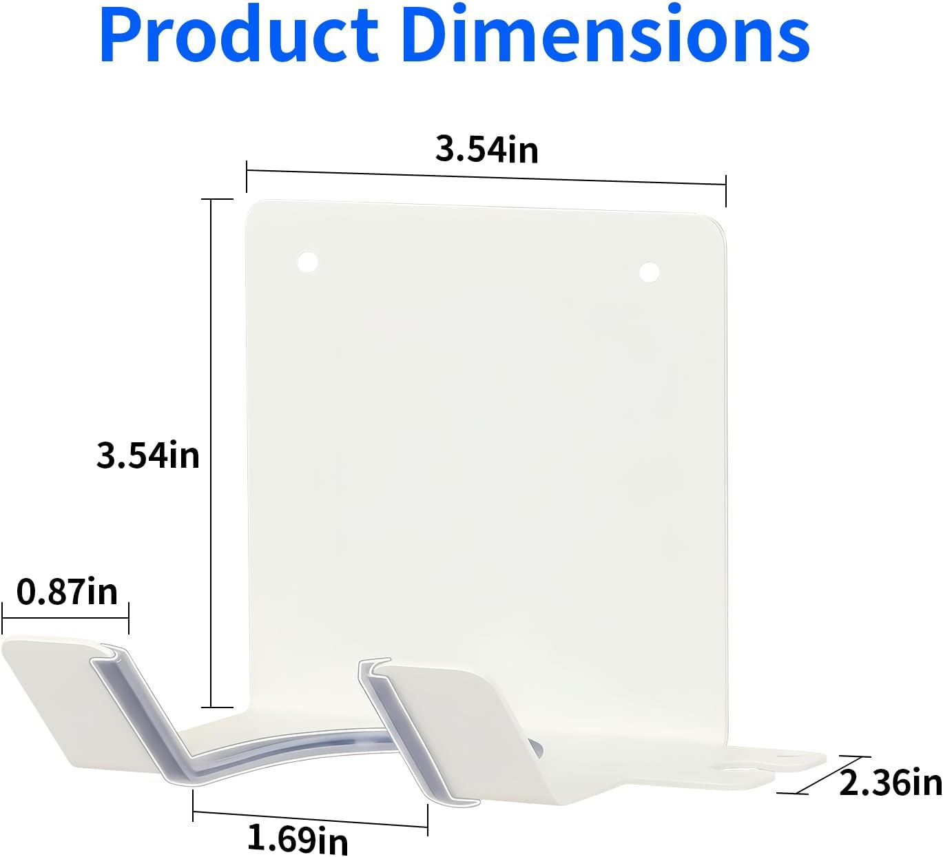 Hair Dryer Holder, Blow Dryer Holder Wall Mounted Hair Tool Organizer Self Adhesive Hair Dryer Holder Wall Mount, Compatible for Hair Dryer Holder for Bathroom White PTALSEAW