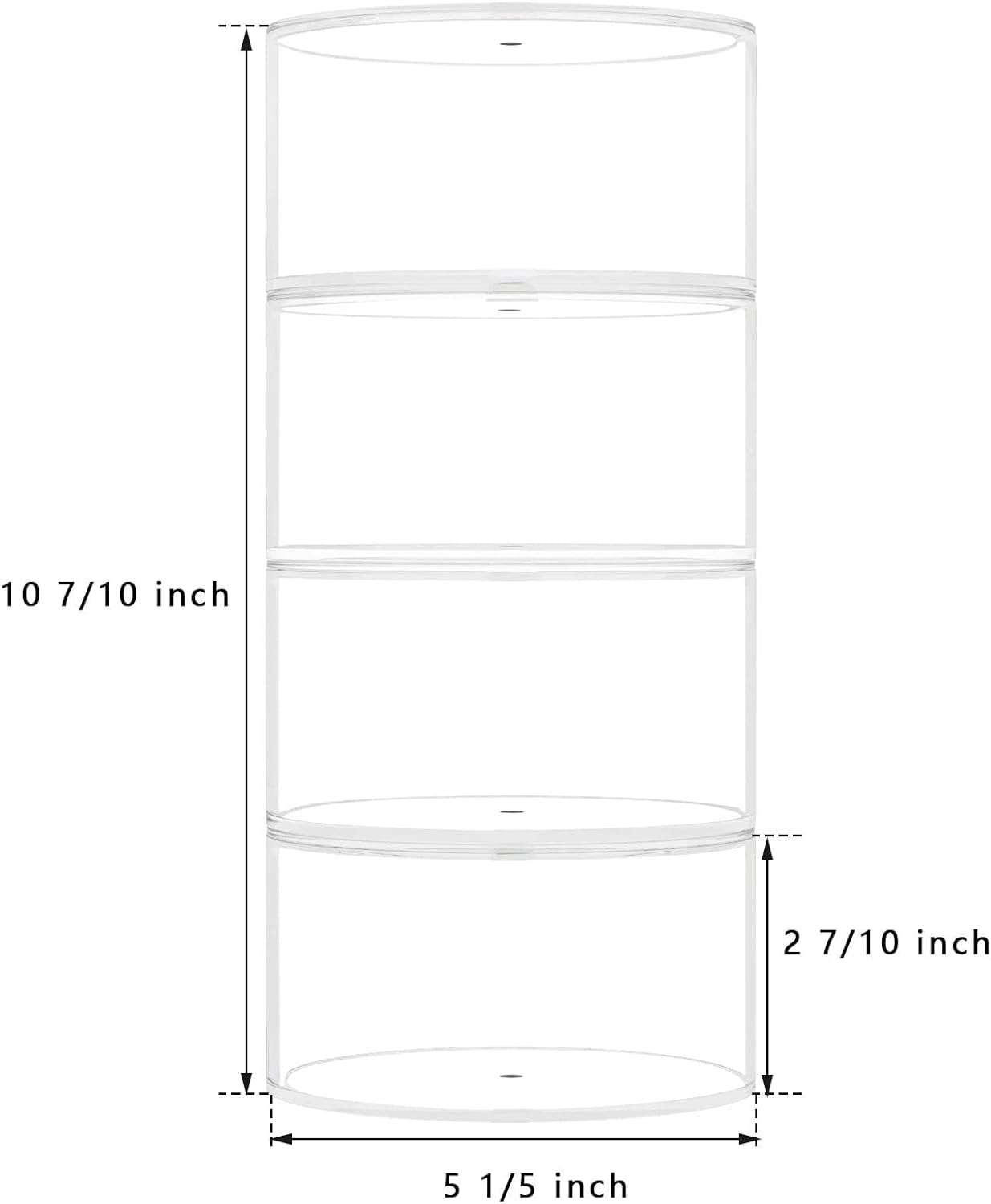 NIUBEE Belt Organizer, Acrylic 4 Layers Belt Case Storage Holder and Display for Accessories like Jewelry,Watch,Bracelets