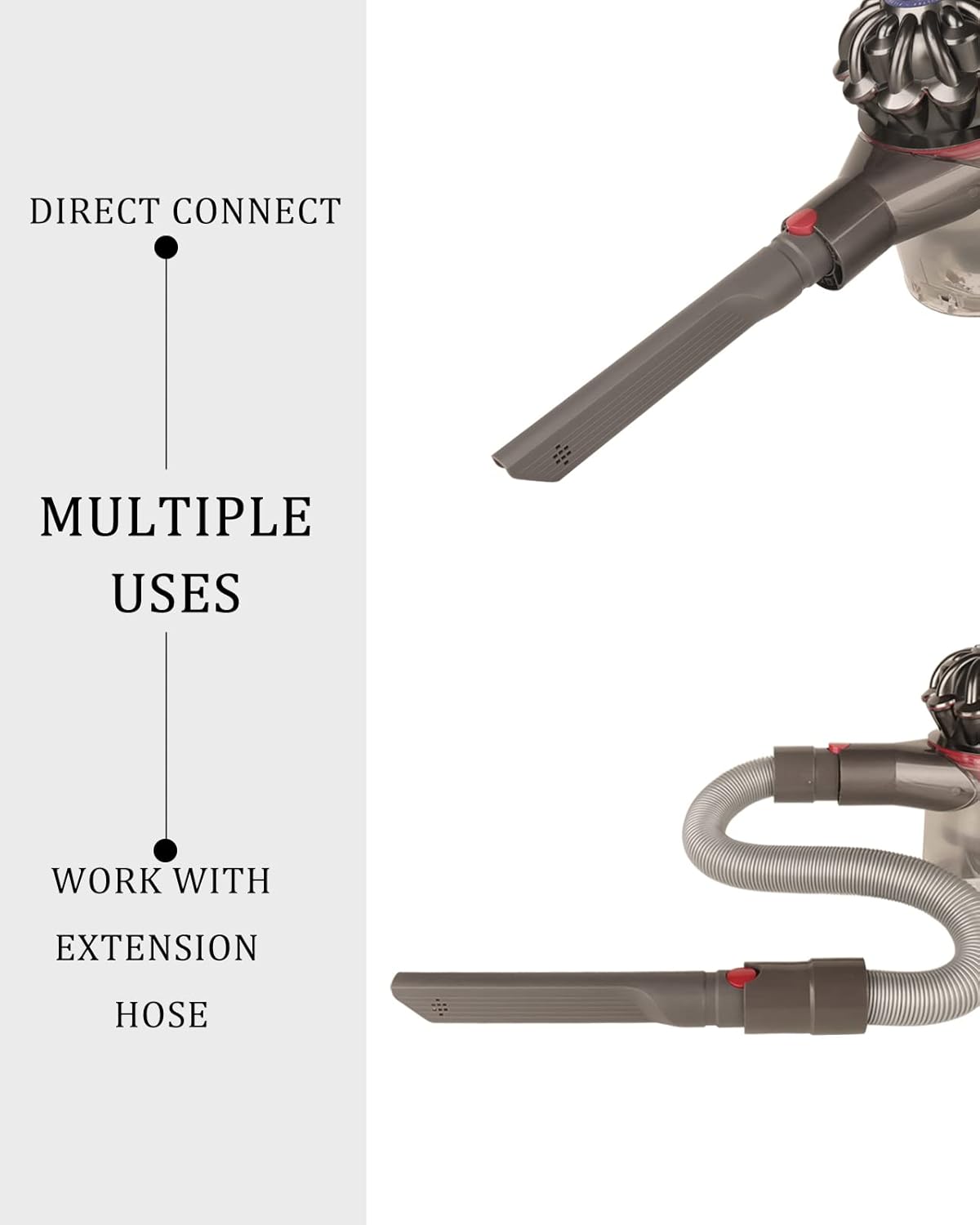 Fulllclean Crevice Tool Attachment Compatible with Dyson Gen5 V15 V15s V12 V11 V10 V9 V8 V7 Vacuum Cleaner Accessories Replacement Parts Brush Nozzle