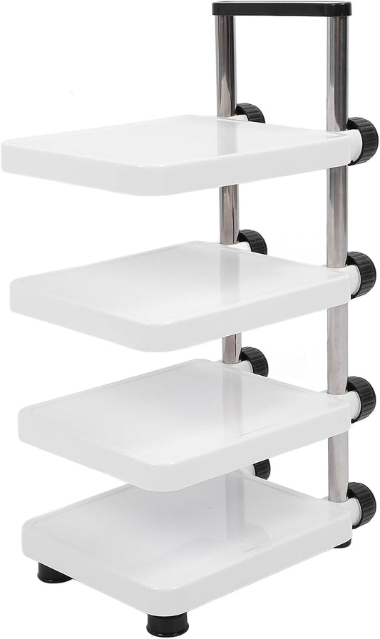 Multifunctional Pan Pot Rack, Pots and Pans Organizer,Cabinet pots and pan organizer,4 Tier Adjustable Pan Organzier Rack Space Saving Kitchen Storage