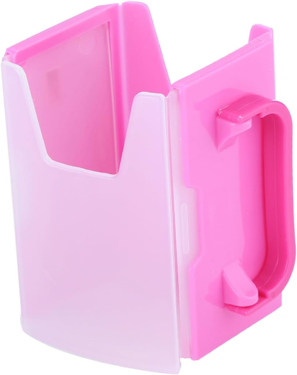 Spill Proof Milk Holder, Adjustable Milk Carton Holder with Handle for Kid Child (Green (Red)