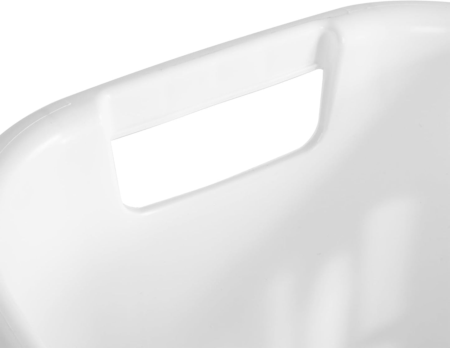 3-Pack of White Heavy-Duty Plastic Laundry Baskets (1.8 Bushels). Large Capacity rectangular Design with Reinforced Handles, Suitable for Household, Dormitory, and Bedroom