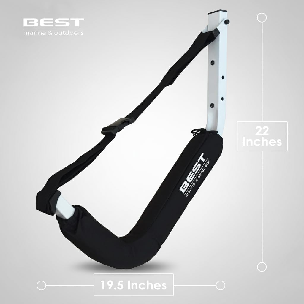 Best Marine and Outdoors Kayak Storage Rack, 2 Premium Wall Mount Racks, Kayaks & SUP Paddle Boards, 125lb Weight Capacity Garage Hanger, Indoor Outdoor Paddleboard Holder & Kayaking Accessories