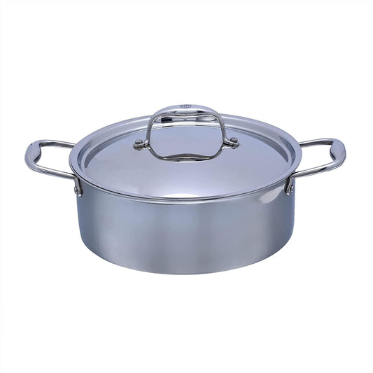 HexClad Hybrid Nonstick 5-Quart Dutch Oven with Stainless Steel Lid, Stay-Cool Handles, Dishwasher-Friendly, Oven-Safe Up to 900°F, Induction Ready, Compatible with All Cooktops