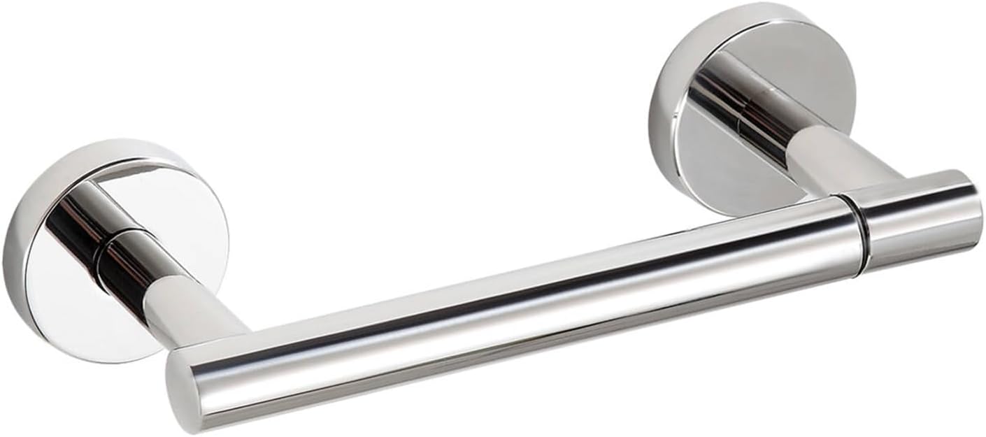 BGL Toilet Paper Holder Mirror Polish Wall Mount, Bathroom Toilet Paper Holder Brushed Nickel SUS 304 Stainless Steel, Double Post Pivoting Toilet Paper Roll Holder for Bathroom RV
