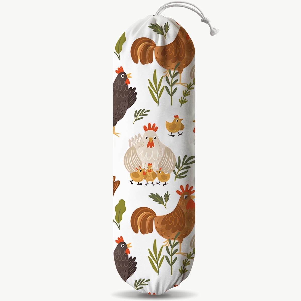Chicken Animal Plastic Bag Holder, Funny Chickens Grocery Bags Storage Organizer, Reusable Shopping Bags Dispenser for Kitchens Pantry, Farmhouse Kitchen Decor Gifts, Kitchen Pattern Garbage Bag 46