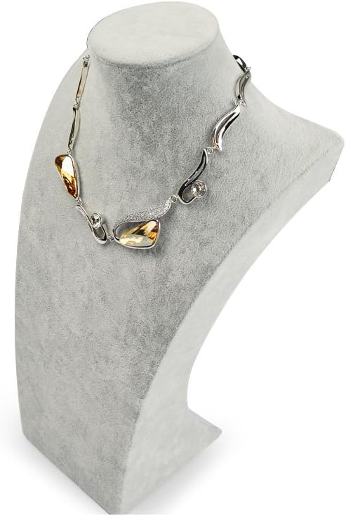 Oirlv Velvet 3-Dimensional Jewelry Stand Necklace Pendant Chain Jewelry Bust Display Holder (H15.16)