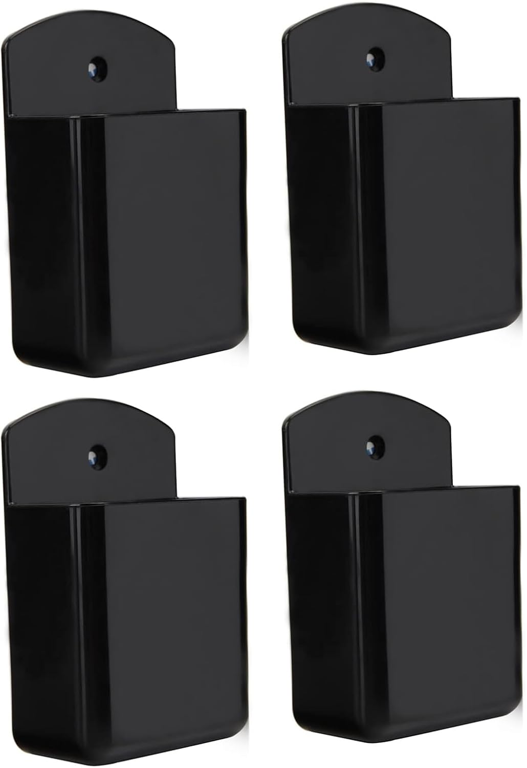 Pack of 4 Self Adhesive TV Air Conditioner Remote Control Holder Wall Mount Storage Box Organizer