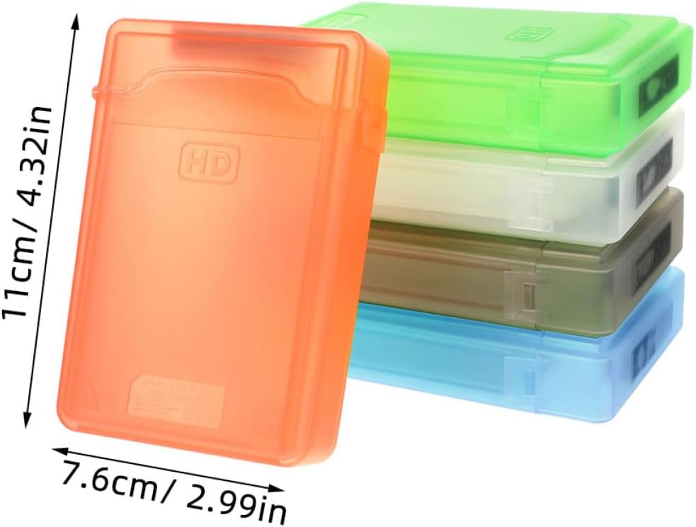 BESPORTBLE 5pcs Shock-Resistant Storage Cases for Hard Drives SSD Multi-Color Hard Disk Organizer for Portable External Drives
