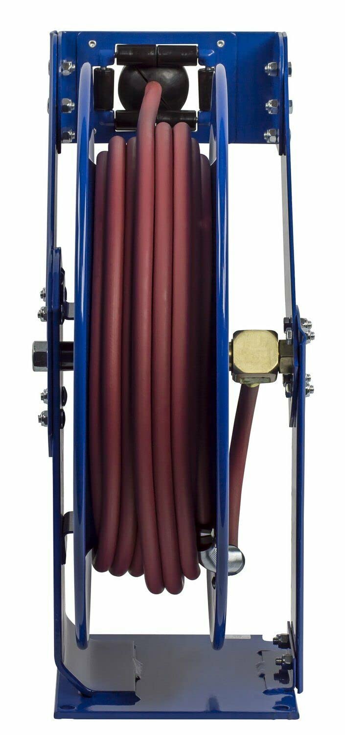 Coxreels TSH-N-3100 Retractable Air, Water or Oil Hose Reel, T-Fuel Series 3/8”x100’, 300PSI-Easy-Maintenance with Brass Swivel & Multi-Position Mount Arm-Heavy-Duty Steel Construction, Made in USA