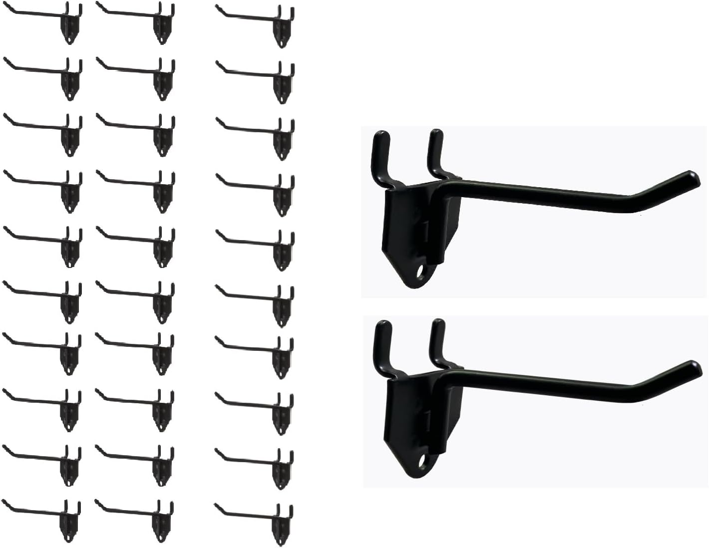 30 Packs 4" Long Metal Pegboard Hooks, Standard Hooks is Fit to Any Pegboard Panels