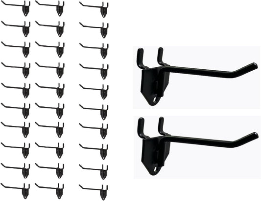 30 Packs 4" Long Metal Pegboard Hooks, Standard Hooks is Fit to Any Pegboard Panels