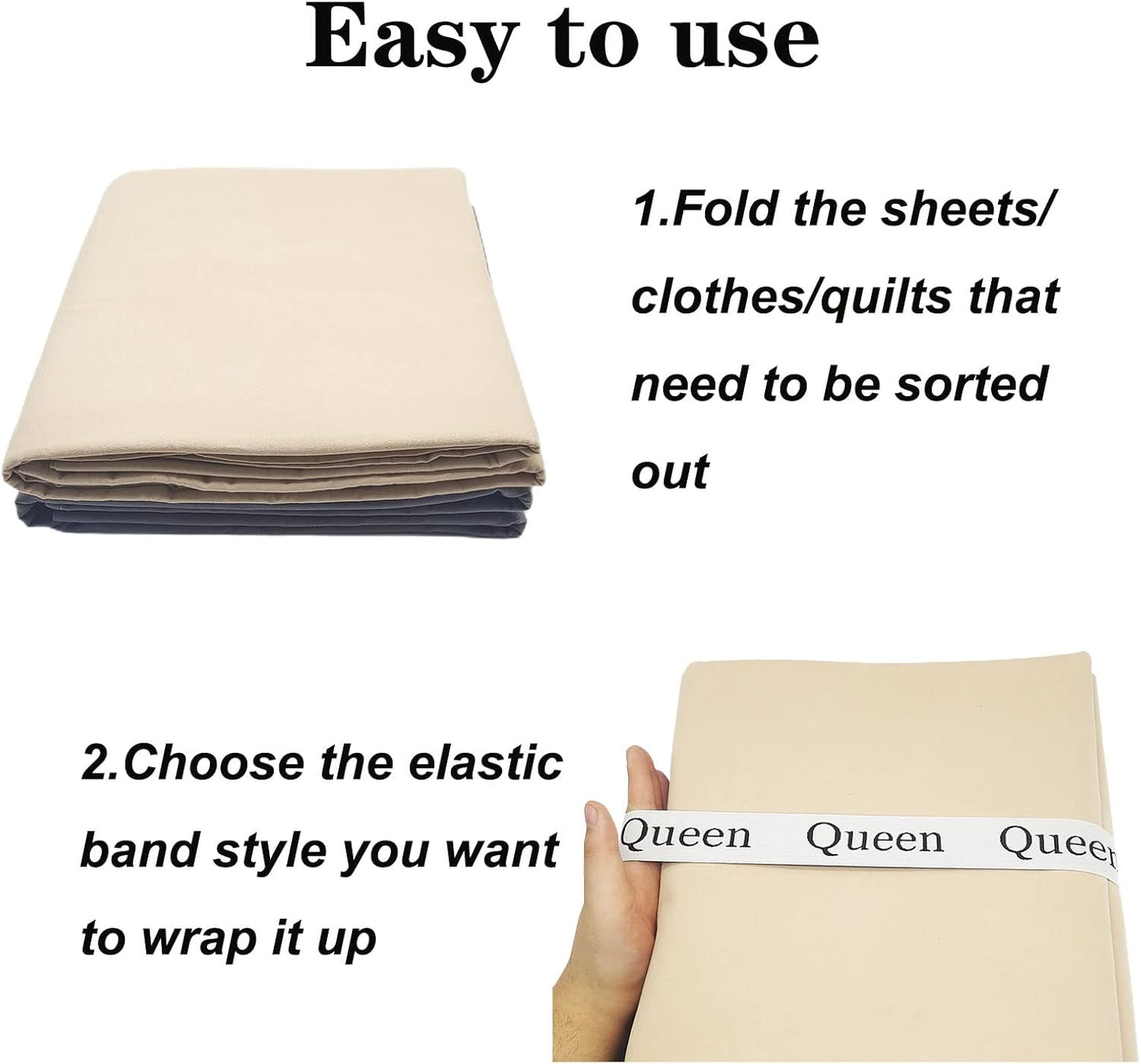 6 Pieces Bed Sheet Organizer Bands, Sheet Organizers and Storage Label Bands, Sheet Label for Bedding, Sheets Organizer for Closet,Sheet Keepers Linen Labels Bedding Bands (Full)