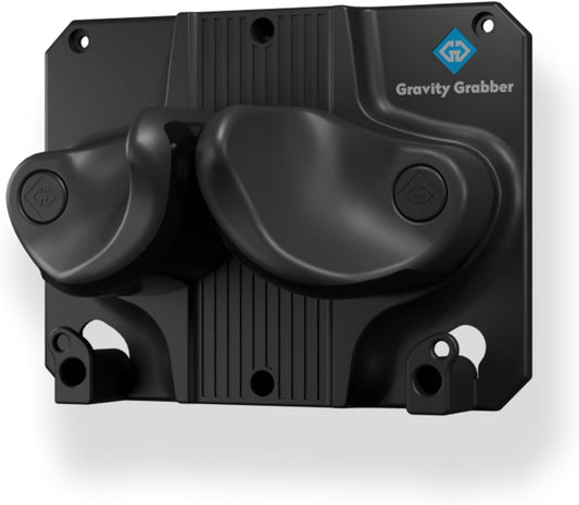 Gravity Grabber Ultimate Ski & Snowboard Wall Storage Rack - Fits any Ski or Snowboard - Save Your Rocker, Tips and Tails - Damage-free - 1x - Black