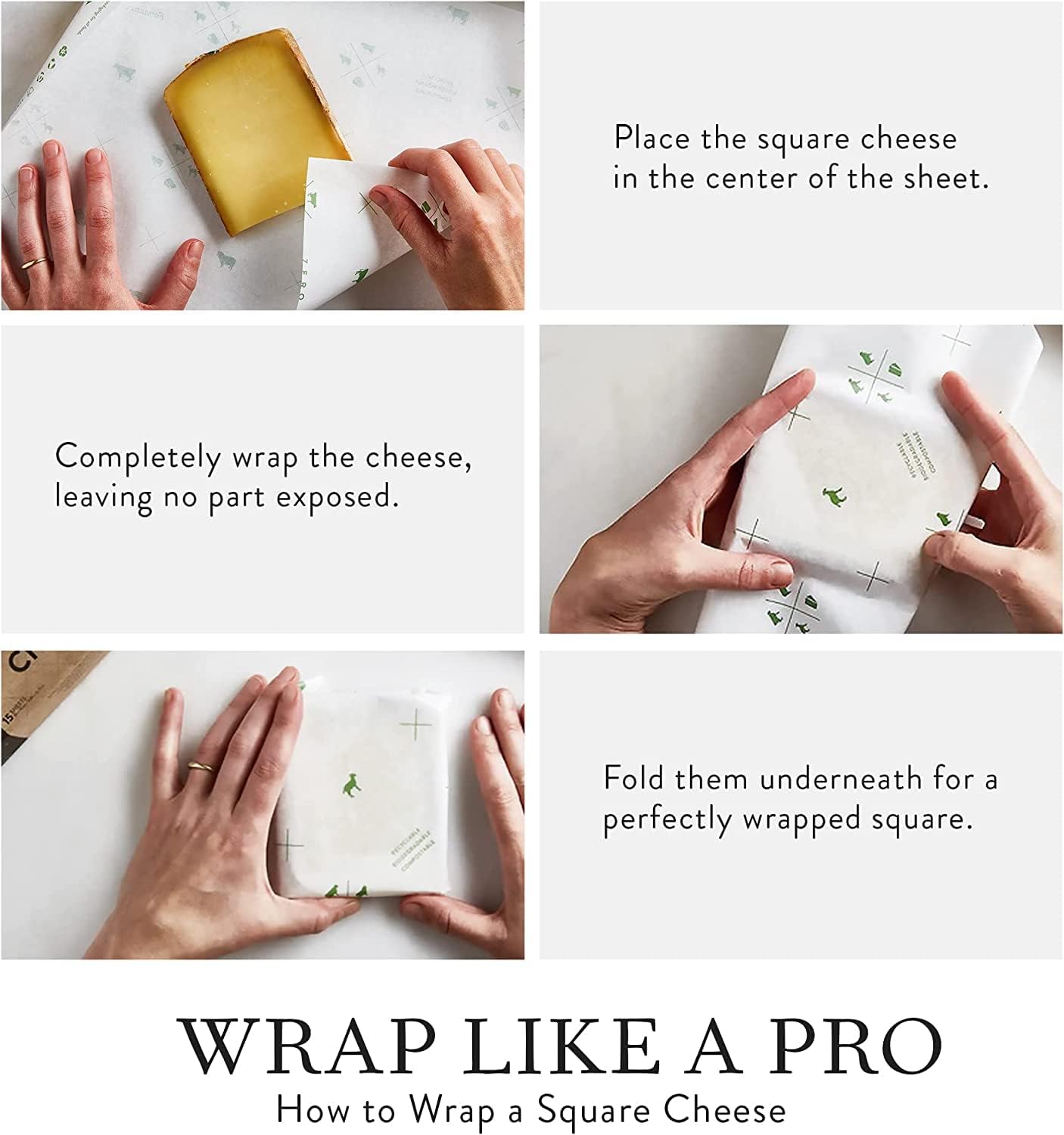 Formaticum 75-Pack Zero Cheese Storage Paper, Compostable, Biodegradable, and Plastic-Free Paper to Keep Cheese and Charcuterie Fresh, Kitchen Organization 9 x 13 Inches