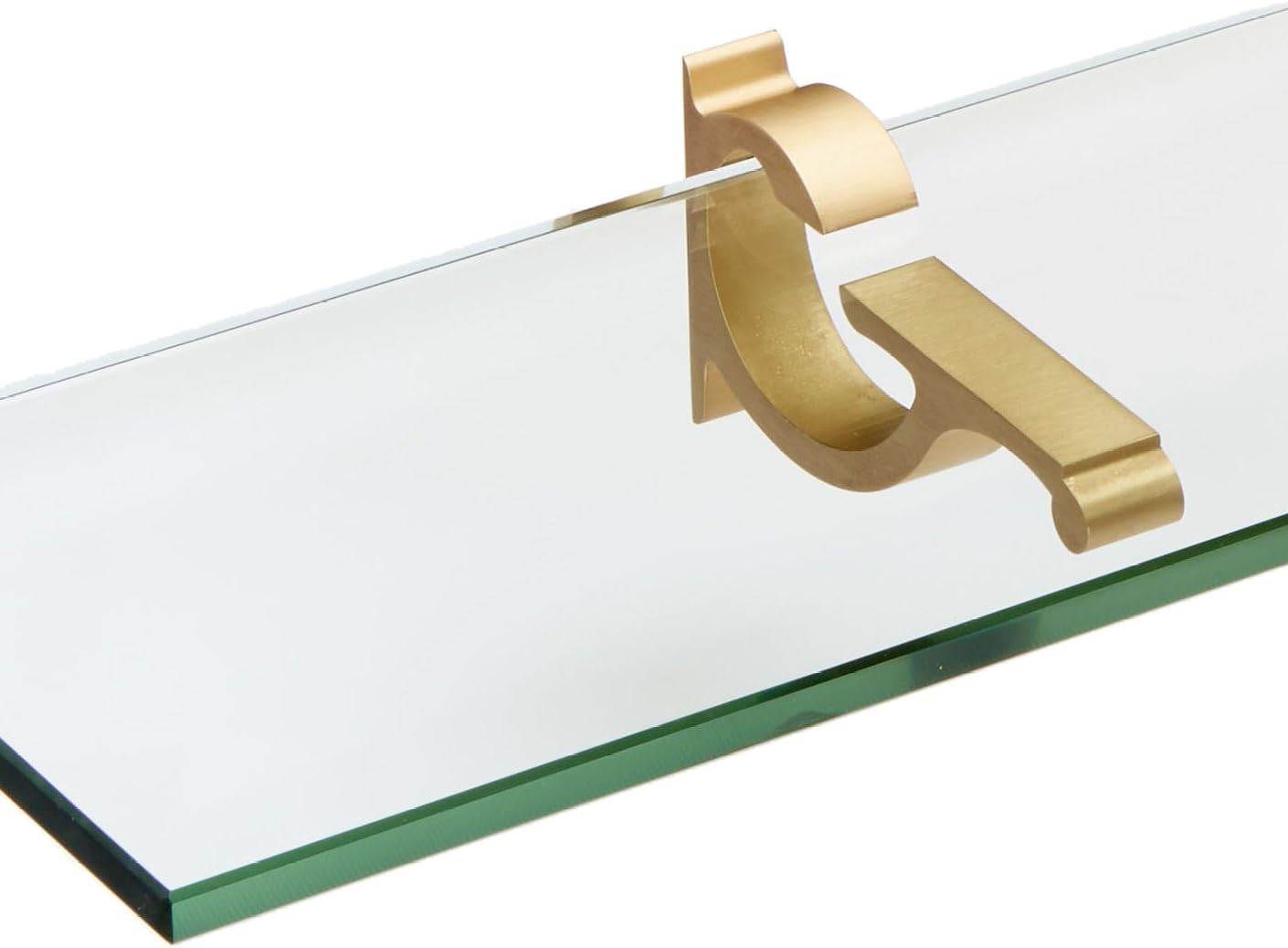 Spancraft Glass M-12x14-Brushed Bronze Monarch Glass Shelf, Brushed Bronze, 12" x 14"