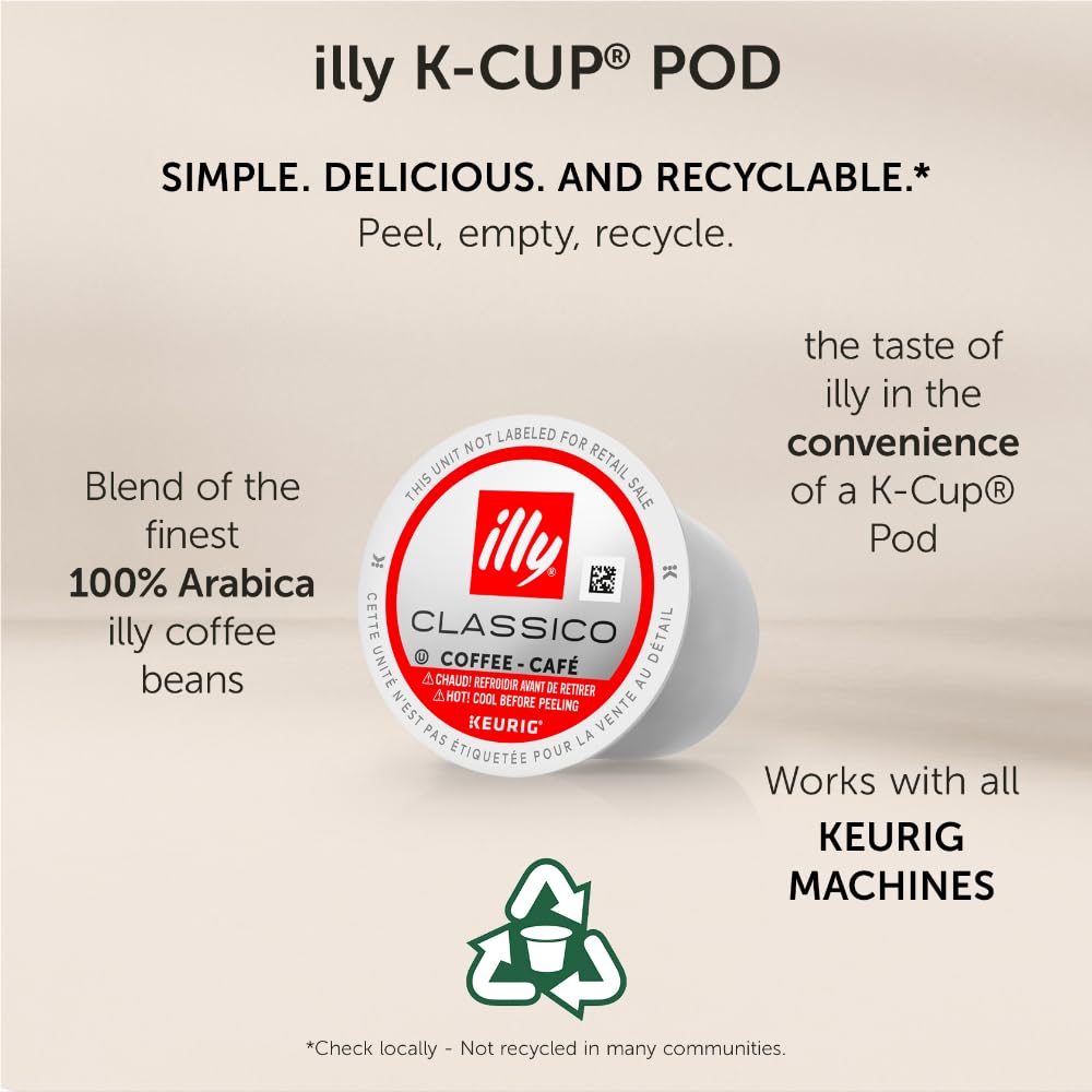 Illy Forte K Cup Coffee Pod, Bold And Intense, Extra Dark Roast, Made With 100% Arabica Beans, All-Natural, No Preservatives, Made for Keurig Machines, 10 Count (Pack Of 1)