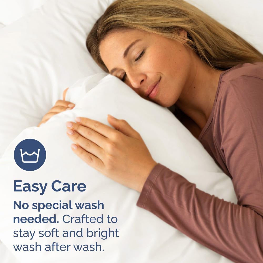 Queen Pillow Cases - 2 Pack - Super Soft Pillowcase Covers - Envelope Enclosure - Hotel Quality Pillow Protectors - Wrinkle Free, Fade & Stain Resistant - Machine Washable - 20" x 30" (Antique White)