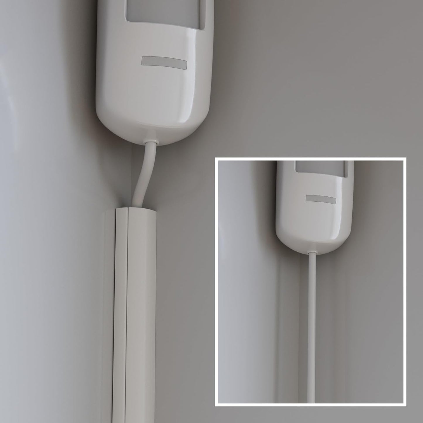 D-Line 30ft White Corner Cable Concealer Multipack, Floor Wire Hider, Quarter Round Cord Cover, Organize Cords in Corners, Floor Molding - 6X 5ft Lengths & Accessories