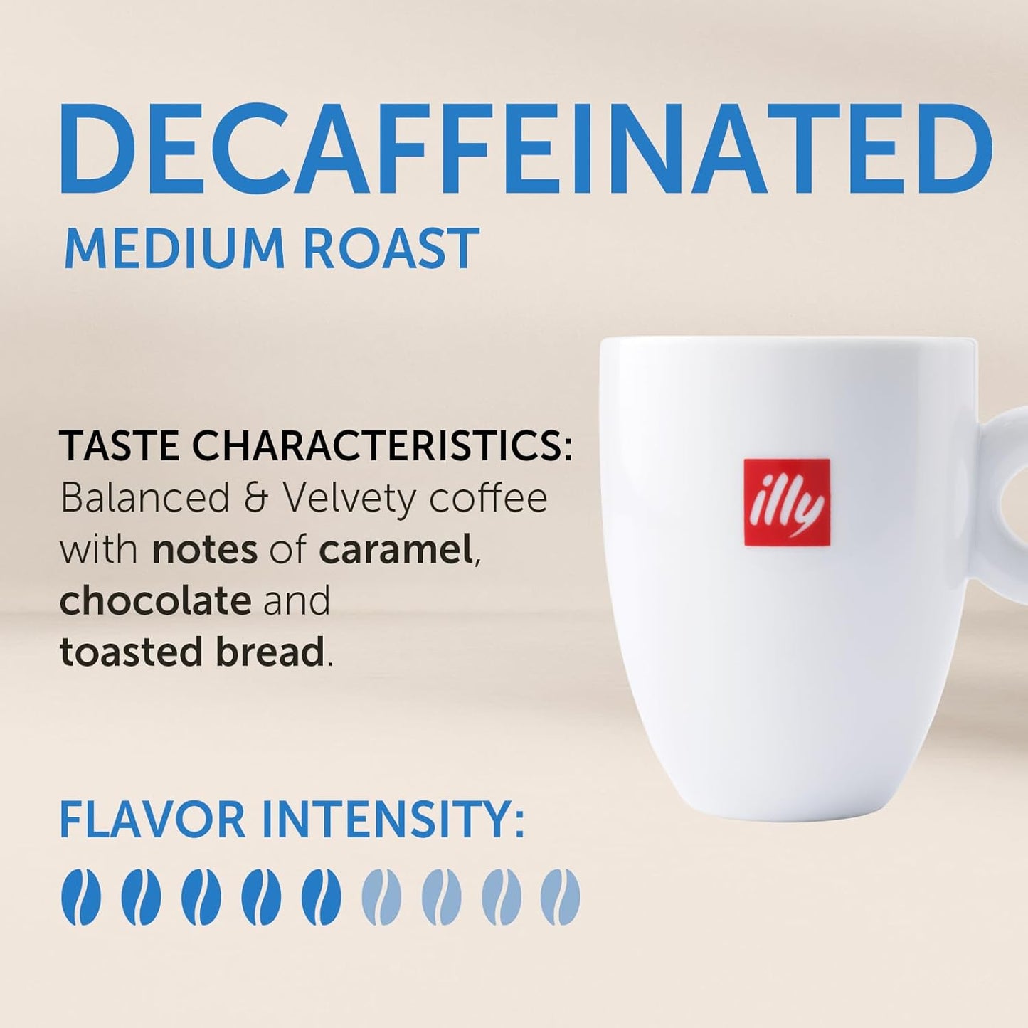Illy Coffee K Cups - Pods For Keurig Machines – Classico Decaf Roast – Notes of Caramel - Mild, Flavorful & Balanced Flavor - No Preservatives – 10 Count