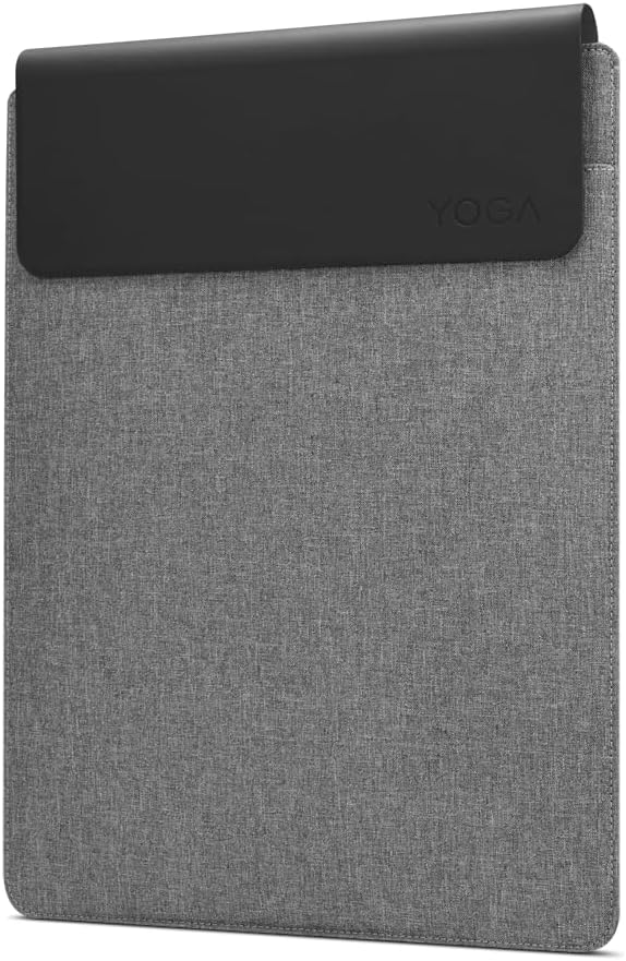Lenovo Slim Laptop Sleeve 14 Inch Notebook/Tablet - Compatible with MacBook Air/Pro - Eco-Friendly Lightweight Case with Accessory Pocket & Magnetic Closure - Grey