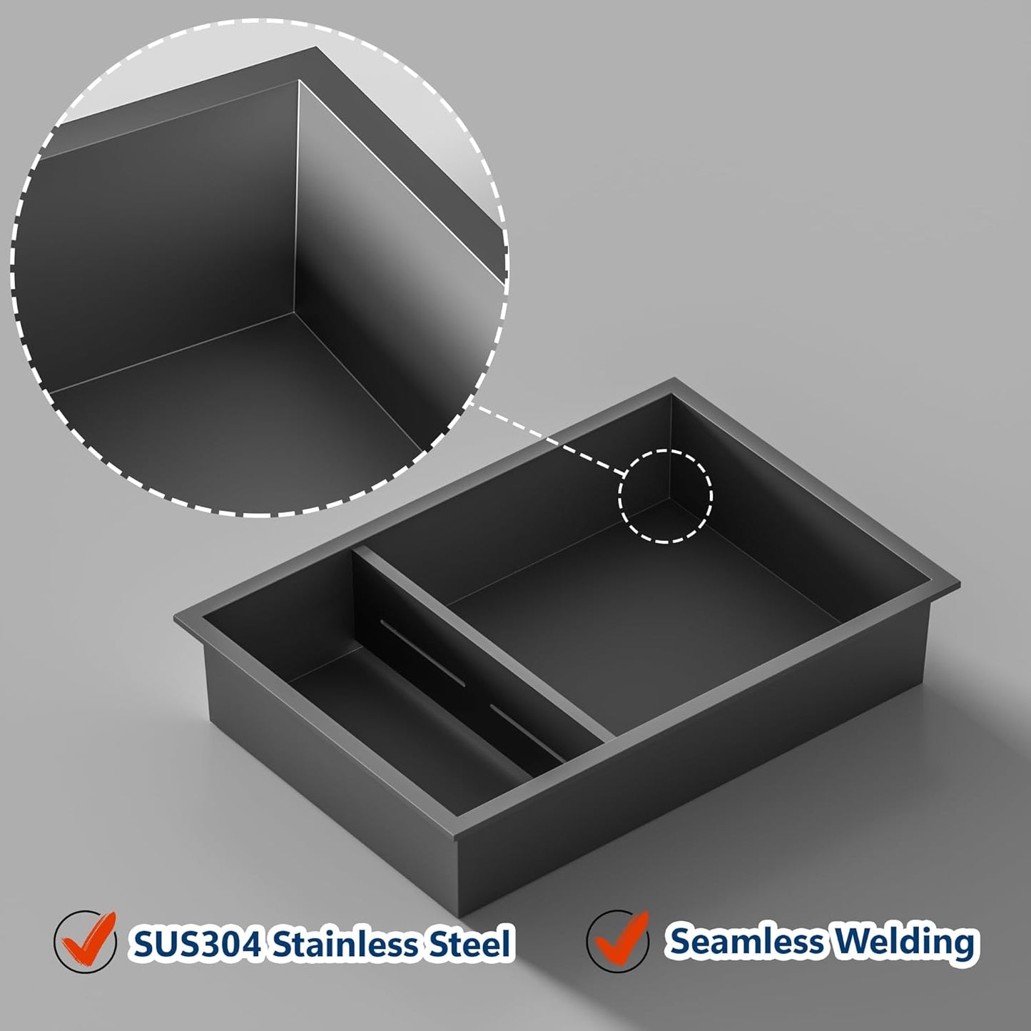 Stainless Steel Shower Niche 18" X 12", No Tile Needed Wall Niche Double Shelves, Recessed Niche Shower for Bathroom Storage, Gun Metal