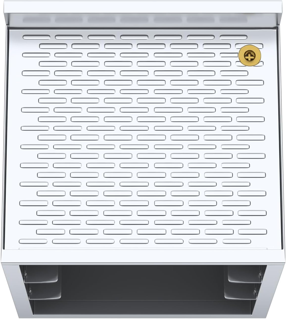 AmGood 22-1/2 in. x 24 in. x 30 in Stainless Steel Glass Rack Storage Cabinet with Rack Slides