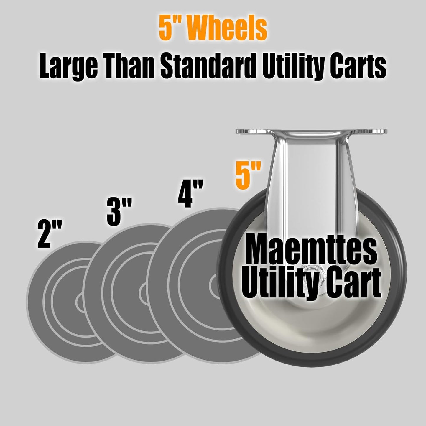 34"*17" Heavy Duty Utility Cart, 2 Shelf Plastic Rolling Cart Tool Cart with Ergonomic Handle 5" Swivel Casters 4 Hooks 1000lbs Capacity for Garage, Warehouse, Cleaning