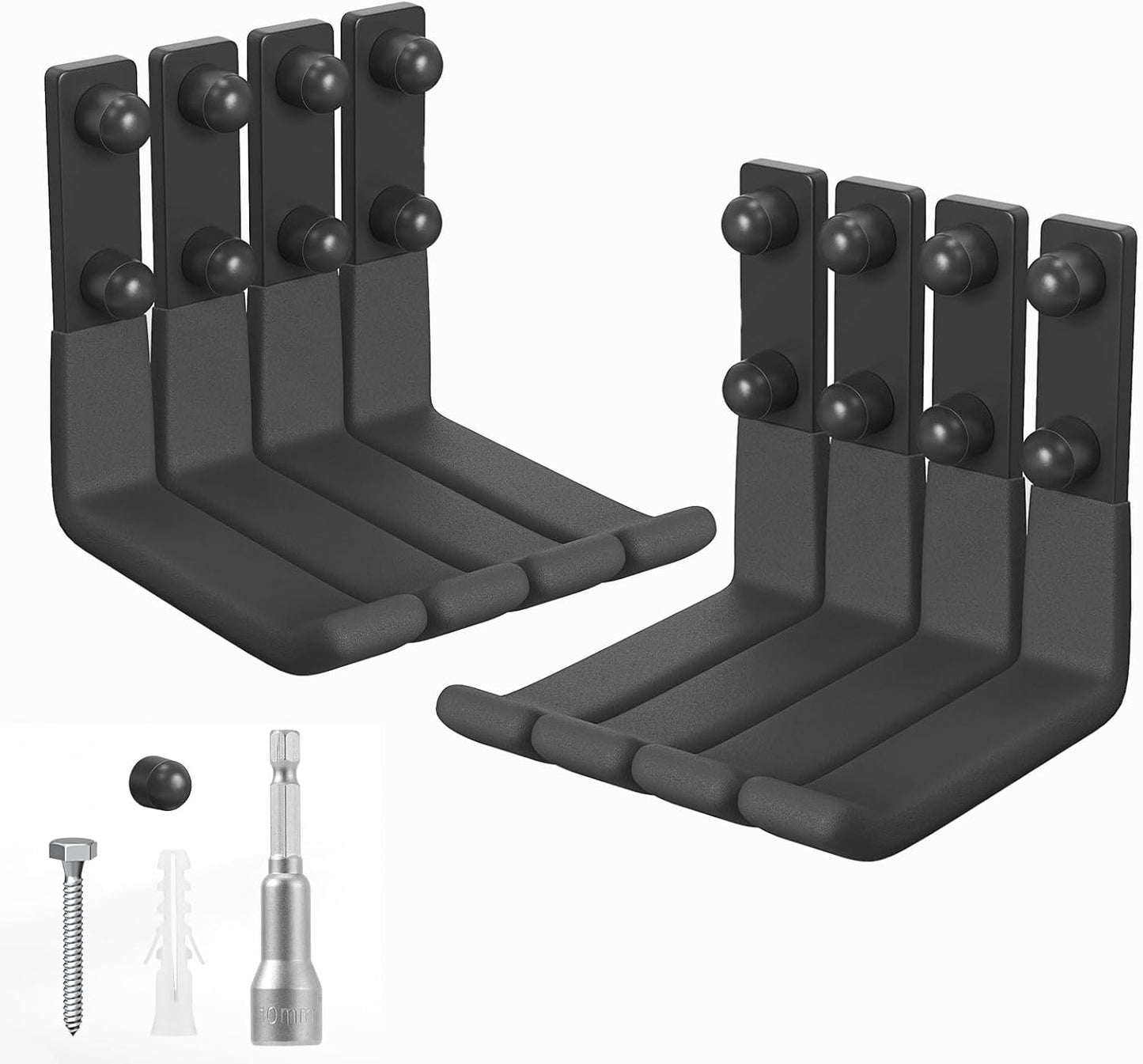 4 Inch Ladder Hangers for Garage Wall, Ladder Hooks Wall Mount Heavy Duty Garage Hooks Wall Hooks for Hanging Ladders,Ropes, Hoses, Garden Tools(8 Pack)