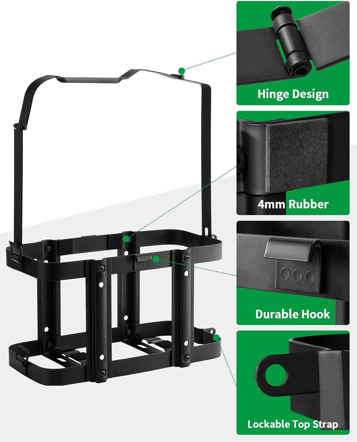 5 Gallon Water Storage Containers Holder Mount - Only Fit for Scepter Water Container and Fuel Can 20L - Lockable Mounting Bracket for Camping, RV, and Overlanding
