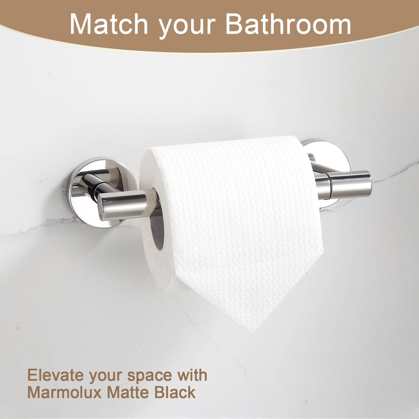 BGL Toilet Paper Holder Mirror Polish Wall Mount, Bathroom Toilet Paper Holder Brushed Nickel SUS 304 Stainless Steel, Double Post Pivoting Toilet Paper Roll Holder for Bathroom RV