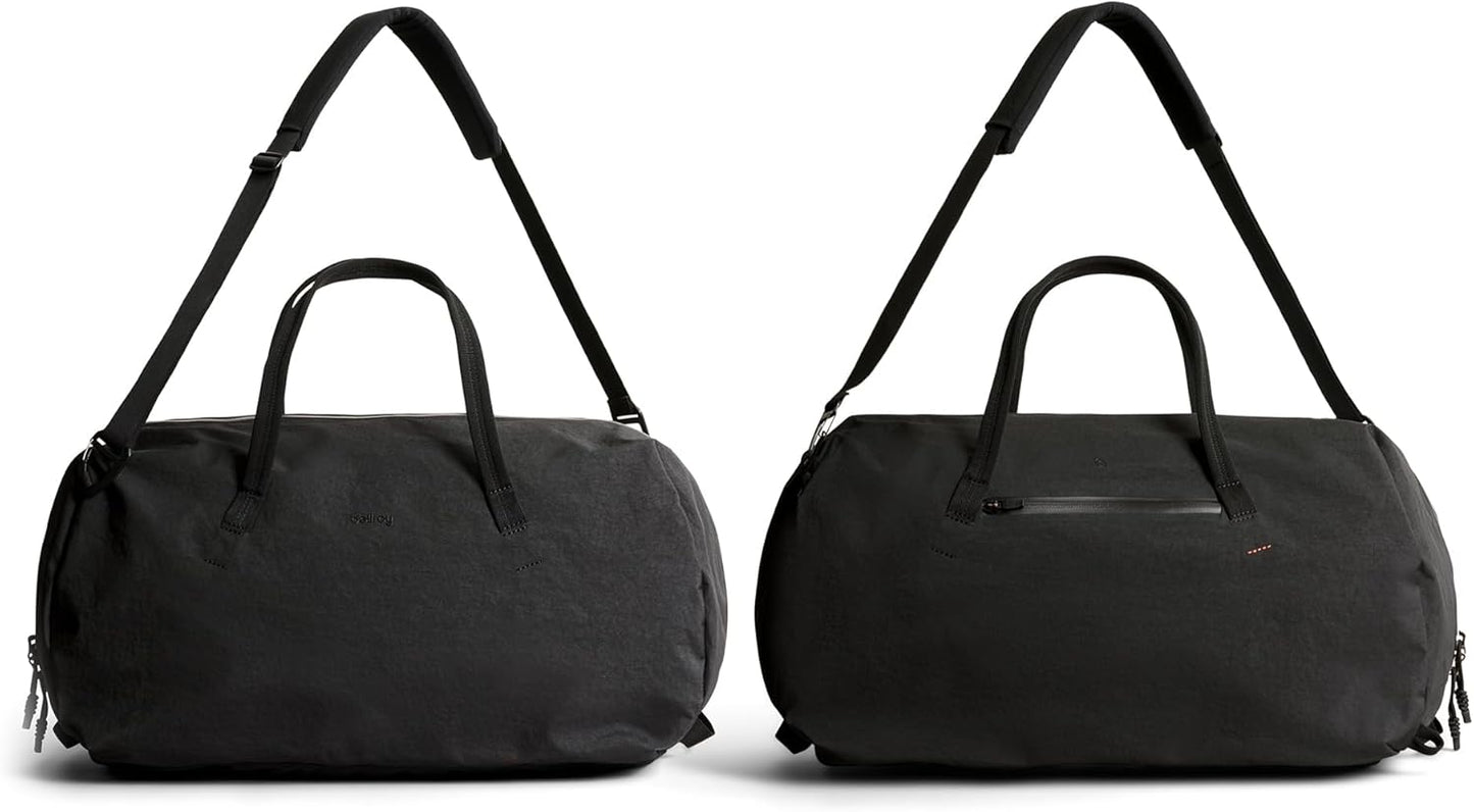 Bellroy Venture Ready Duffel 55L (large-format travel bag with streamlined organization and rugged materials) - Black