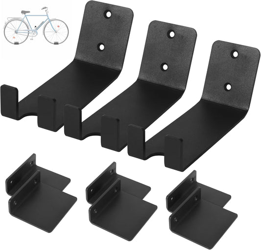 3 Pack Bike Wall Mount Bike Pedal Hanger Wall Mount Bike Hangers Heavy Duty for Garage Vertical Bike Wall Hangers Bike Display Stand Space Saving Wall Bike Rack (3 Pack)
